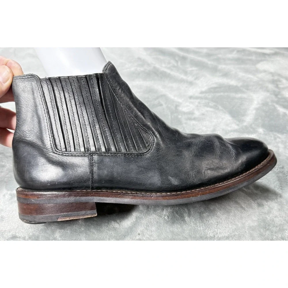 L.L. Bean Signature Boots Mens Size‎ 10.5 Black Leather Chelsea Pull On